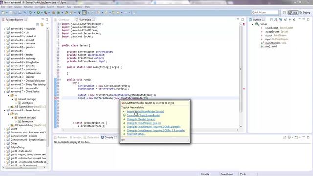 Java - Sockets (server side) Part 2 of 3 смотреть онлайн
