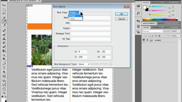 Slicing Web Content in Adobe Photoshop смотреть онлайн