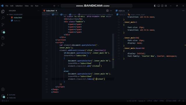 How To Make Subscribe Button Using HTML, CSS, and JavaScript смотреть онлайн