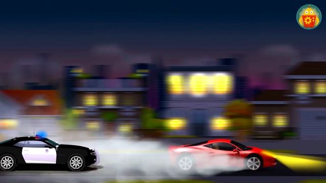 Dibujos de policias para niños. Coches de policías. Sargento cooper Dibujos animados autos locos. смотреть онлайн