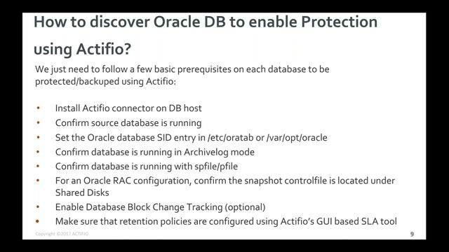 How to Discover Oracle DB to Enable Protection Using Actifio смотреть онлайн