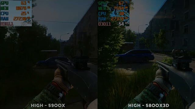 5800x3D Vs 5900x | Escape From Tarkov | 1440p