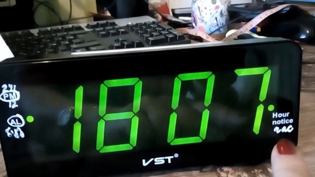 Как выключить будильники в говорящих часах VST-763 смотреть онлайн