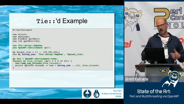 State of the Art: Perl and Multithreading via OpenMP - Brett Estrade смотреть онлайн