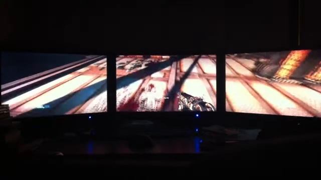 Bulletstorm nVidia Surround Gameplay 5760x1080 KFA2 Geforce 580 SLi смотреть онлайн