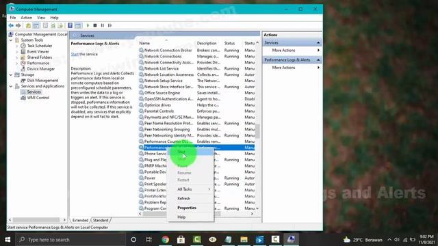 Windows 10 Home : How to Start or Stop Performance Logs and Alerts Service смотреть онлайн