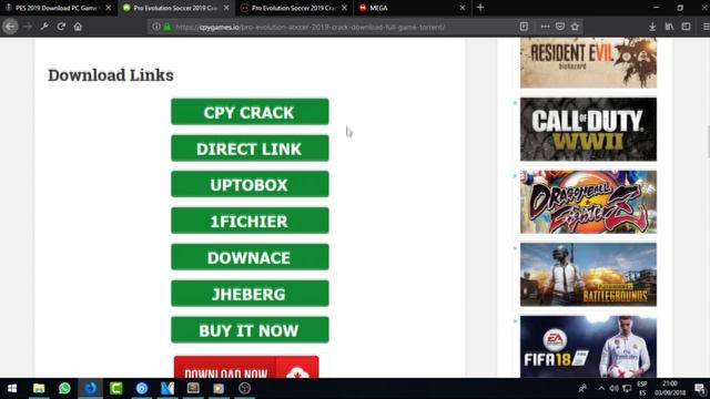 CRACK PES19 PC/CPY/SKYDROW/STEAMPUNK/CODEX..y mas смотреть онлайн