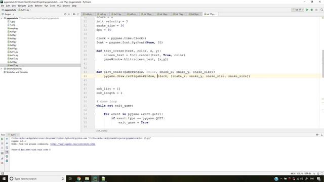 Snakes Game: Length Increment Logic - Python Game Development Using Pygame In Hindi #17 смотреть онлайн