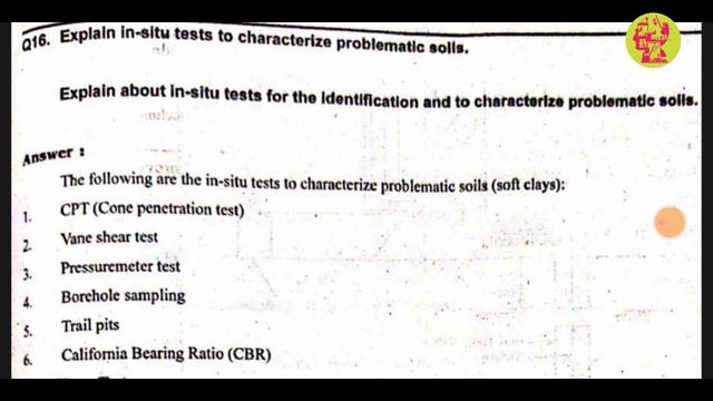 Jntuh R18 GIT : In situ and laboratory tests to characterize problematic soils in Hindi - With Note смотреть онлайн