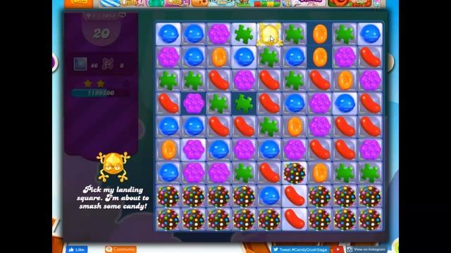 Candy Crush level 1055 Talkthrough, 20 Moves 0 Boosters смотреть онлайн