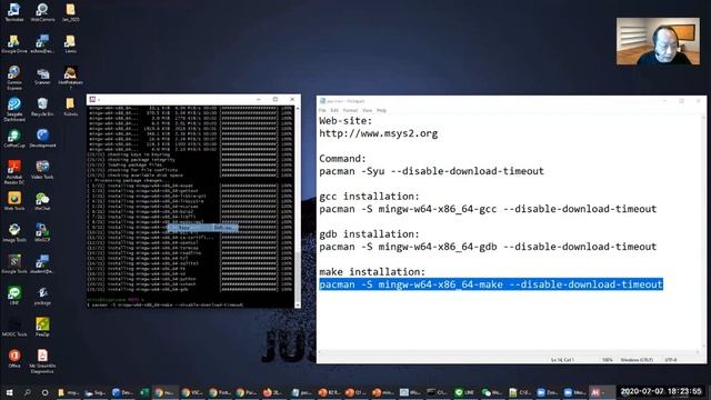Installation of Msys2 and MinGW64 on Windows смотреть онлайн