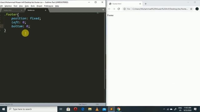 Fixed Footer Html Css смотреть онлайн