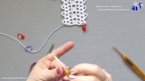 Ажурная вязаная повязка на голову. Alice - Crochet