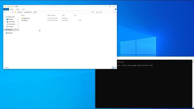 Install Python with PyGame and PyGame Zero on Windows смотреть онлайн