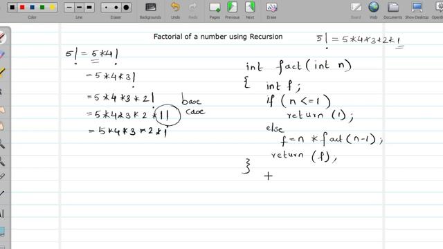 70 - Recursion Function in C with Example смотреть онлайн