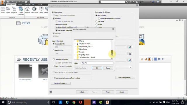 Convert Autocad 3D to projected views using inventor (you can save it as autocad format) смотреть онлайн