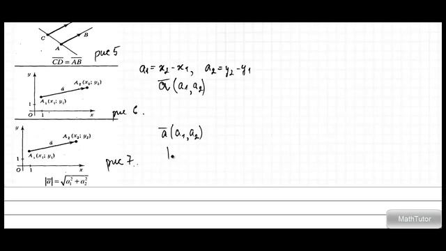 Векторы Координаты вектора Модуль вектора смотреть онлайн