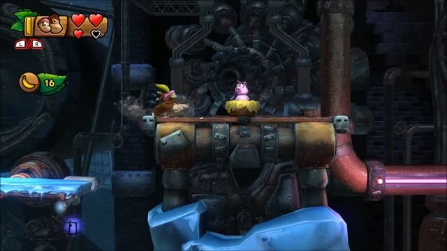 Donkey Kong Country: Tropical Freeze - 100% Walkthrough - 6-7 Frozen Frenzy (Puzzle Pieces and KONG смотреть онлайн
