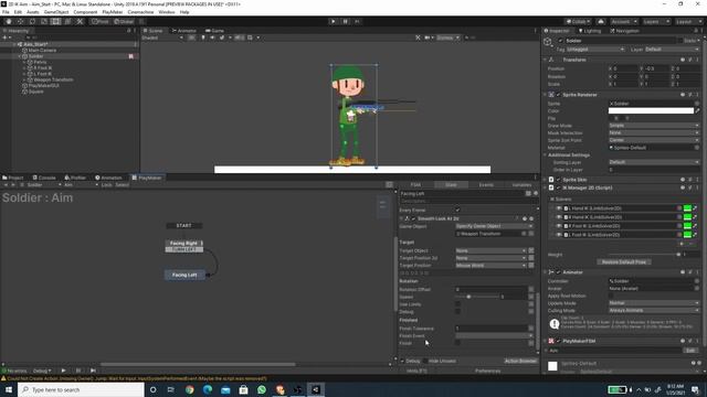 Mouse 2D Aim Using IK - Unity & Playmaker