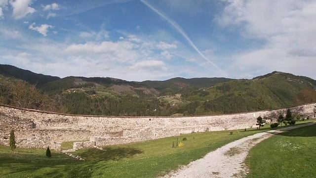 Sunny day in Studenica Monastery, Serbia смотреть онлайн