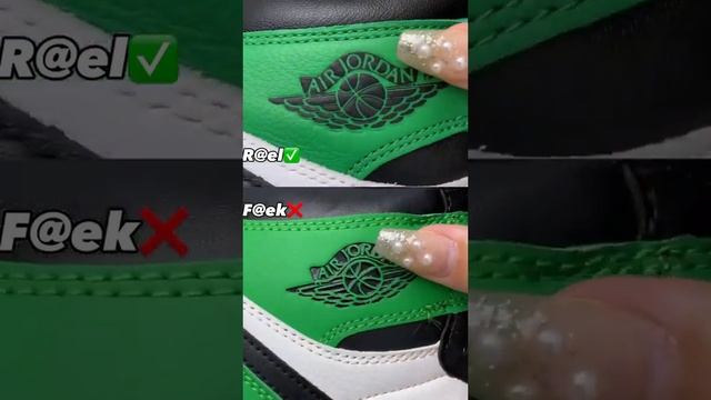 Real Vs Fake Lucky Green Air Jordan 1 #sneakerhead #sneakers #viral смотреть онлайн