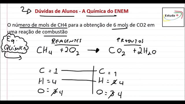 O número de mols de CH4 para a obtenção de 6 mols de CO2 em uma reação de combustão смотреть онлайн