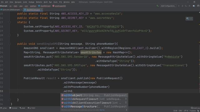 Send SMS using AWS SNS with Java SDK | AWS SNS Java Demo | AWS SNS Tutorial | AWS Java SDK Demo смотреть онлайн