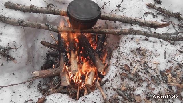 КОСТЕР В СНЕГУ | Бушкрафт | Один в лесу | ЛЕСНЫЕ ХИТРОСТИ | Походы выходного дня смотреть онлайн