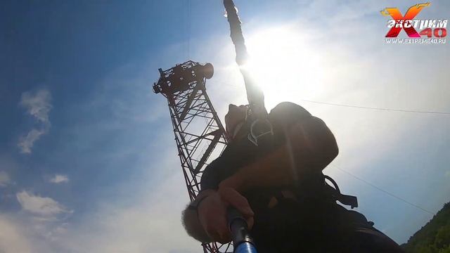 Прыжок с веревкой 65 метров Калуга! Прыгает - Ширяев Николай! Куда сходить в Калуге и области? ;) смотреть онлайн
