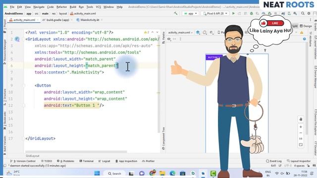 Grid Layout in Android - Layouts in Android смотреть онлайн