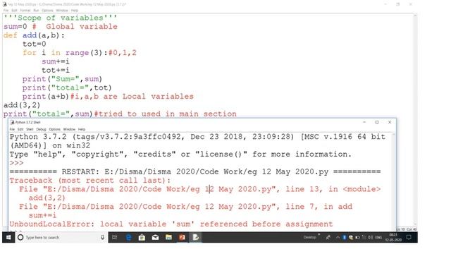 Scope of variables смотреть онлайн
