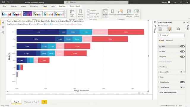 Power BI Tutorial - Stacked Bar Chart смотреть онлайн