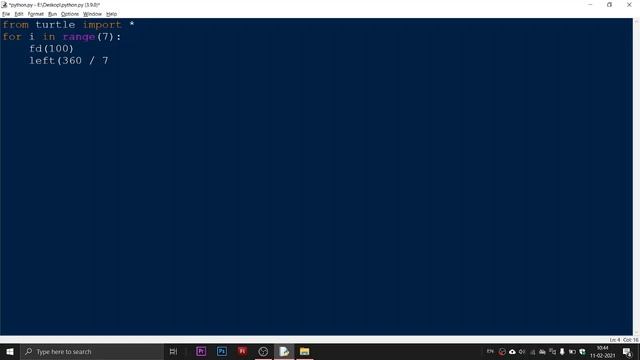 Python turtle shape heptagon part 5 #5 смотреть онлайн