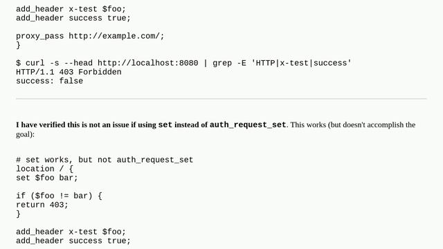 Nginx is not handling auth_request before if statement смотреть онлайн