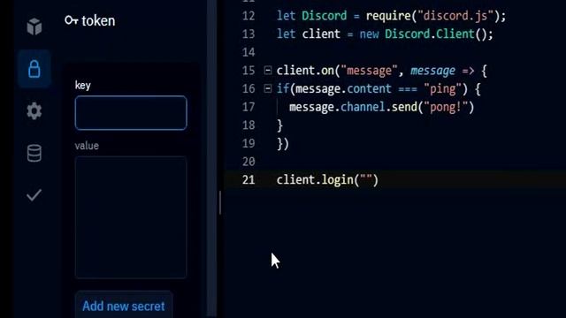 How To Secure Your Bot Token In Repl.it? ( Discord.js )