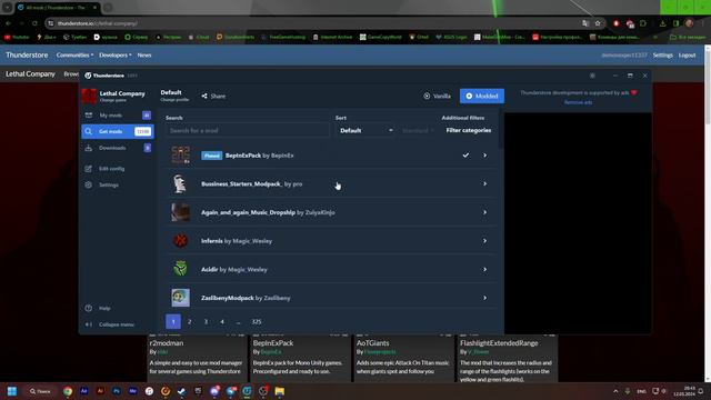 Как установить ThunderStore для Lethal Company и поставить наши моды смотреть онлайн