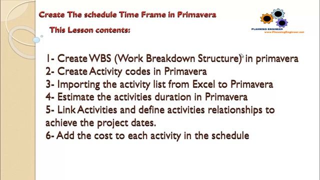 Lesson 6:Create The schedule Time Frame in Primavera смотреть онлайн