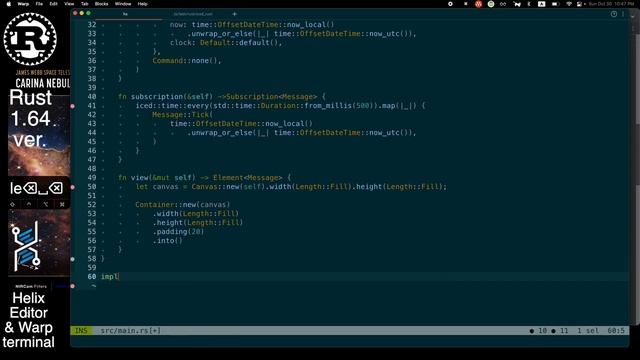 한글러스트Rust강의_045⭐️Rust_시계만들기GUI clock #rustlang #helix #iced смотреть онлайн