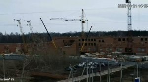 ? Работа башенных и гусеничных кранов: КБ-408.21, КБ-408, РДК-250. Михайловкая Школа. Уфа.