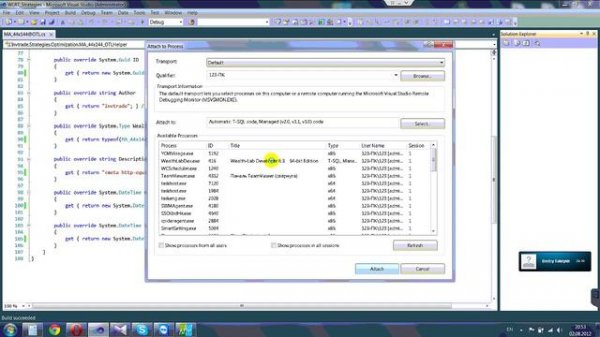 Как связать Wealth-Lab с Visual Studio для отладки кода стратегий