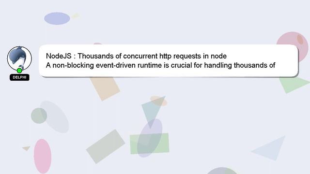 NodeJS : Thousands of concurrent http requests in node смотреть онлайн