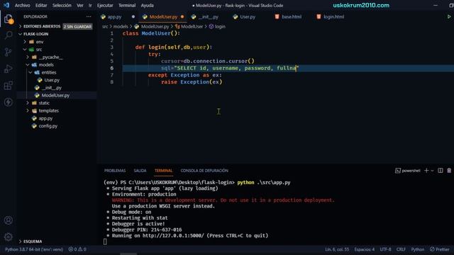 Python Flask Login con MySQL | Autenticación de Usuarios y Manejo de Sesión | Rutas Protegidas ? смотреть онлайн
