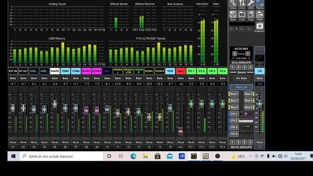 MIXING MULTITRACK LIVE MUSIK MIXER #MIDAS MR18