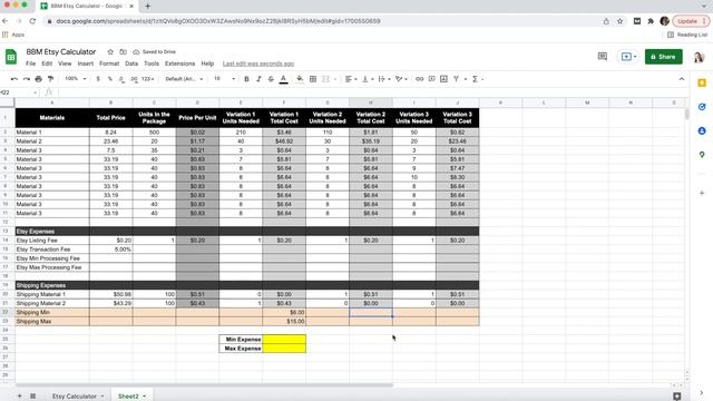 How To Create & Use An Etsy Price Calculator In Google Sheets смотреть онлайн