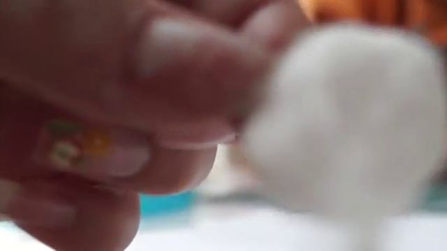 снеговик из ватных дисков