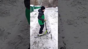 Тест драйв лыжи самокат