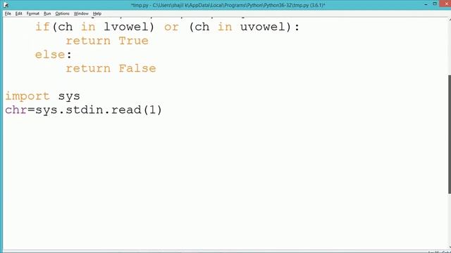 Python Program - Vowel check смотреть онлайн