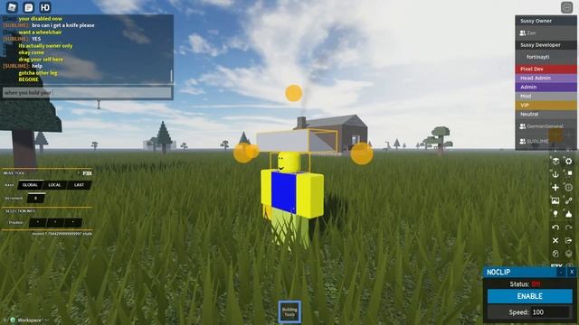 Tutorial For Attaching Parts To Your Body With Btools In Roblox.