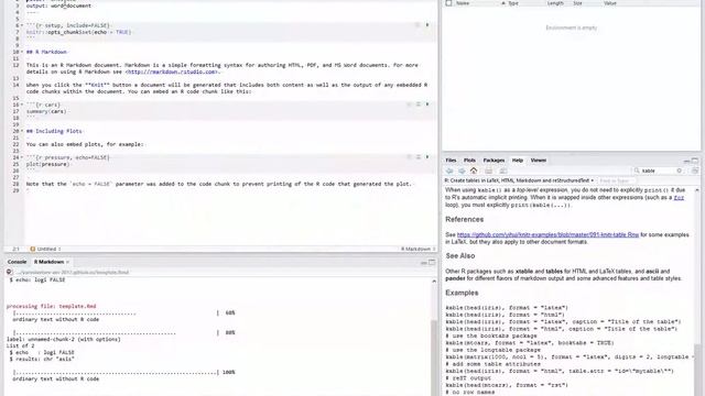 Создание страницы отчета онлайн в R c помощью Rmarkdown смотреть онлайн