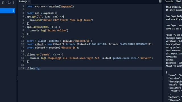 Discord Bot erstellen mit Javascript V13 | 2022 | mit Replit / Visual Code | #1 смотреть онлайн